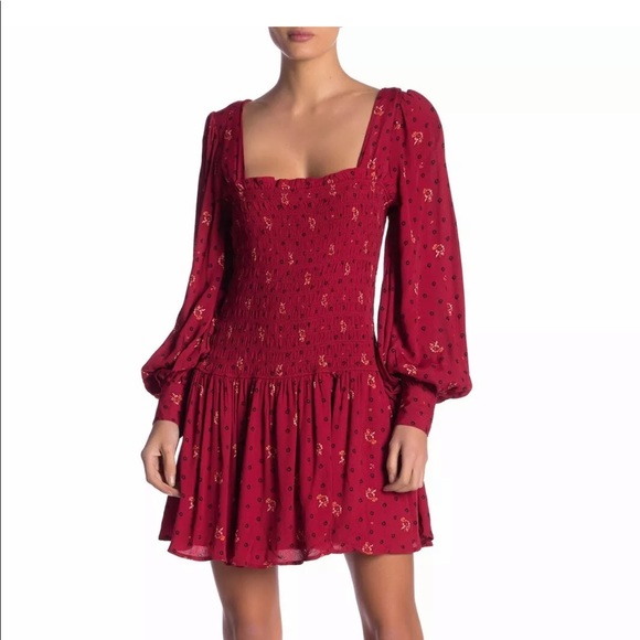 Free People Dresses & Skirts - Free People Ruby Bubble Sleeve Mini Dress